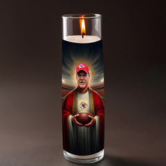 Andy Reid prayer candle, designed by Pray To The Stars