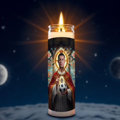 Cristiano Ronaldo prayer candle, designed by Pray To The Stars
