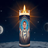 Jared Goff prayer candle, designed by Pray To The Stars