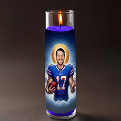 Josh Allen prayer candle, designed by Pray To The Stars