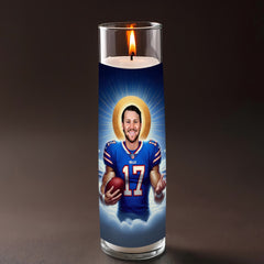 Josh Allen prayer candle, designed by Pray To The Stars