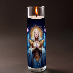Lady Gaga prayer candle, designed by Pray To The Stars