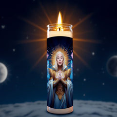 Lady Gaga prayer candle, designed by Pray To The Stars