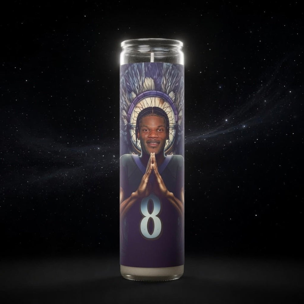 Lamar Jackson Celebrity Prayer Candle - PrayToTheStars