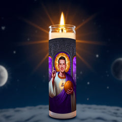 Luka Doncic prayer candle, designed by Pray To The Stars