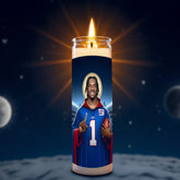 Malik Nabers prayer candle, designed by Pray To The Stars
