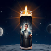 Tom Brady prayer candle, designed by Pray To The Stars