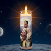 Tony Soprano prayer candle, designed by Pray To The Stars