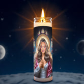 Trisha Paytas prayer candle, designed by Pray To The Stars