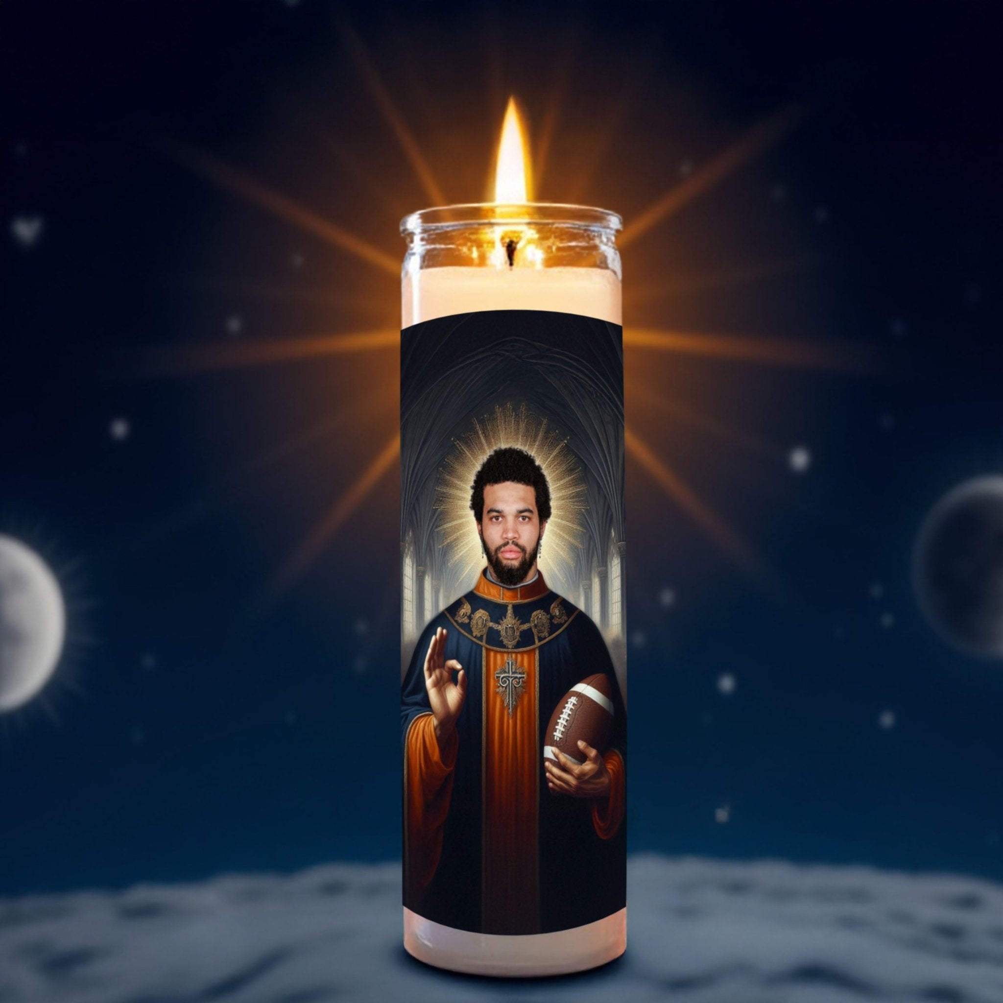 Caleb Williams Celebrity Prayer Candle - PrayToTheStars