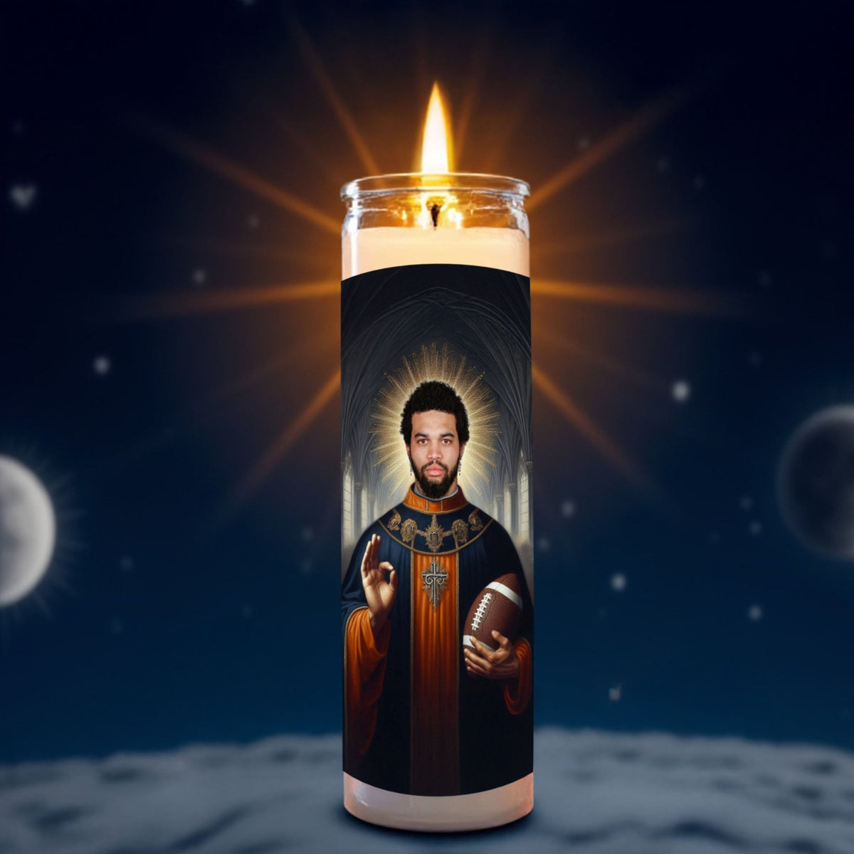 Caleb Williams Celebrity Prayer Candle - PrayToTheStars