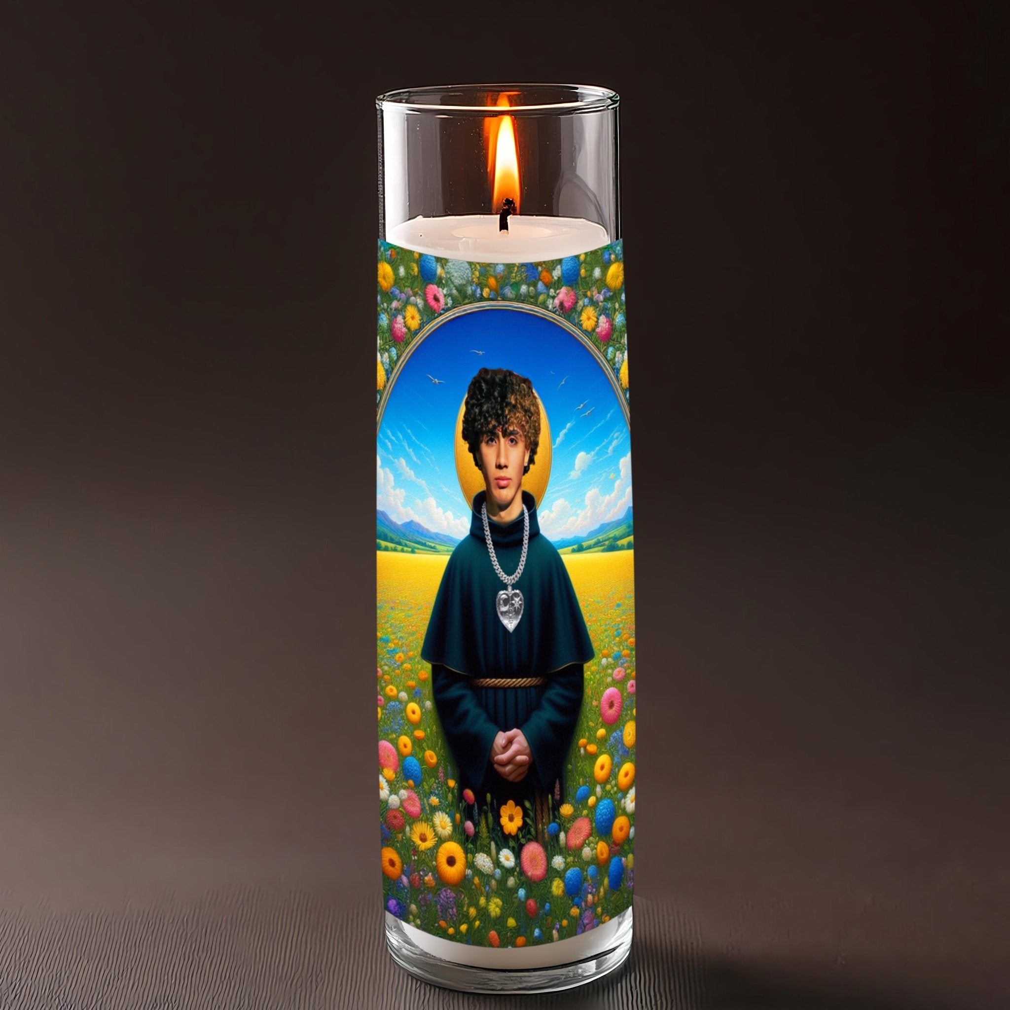 DannyLux prayer candle, designed by Pray To The Stars