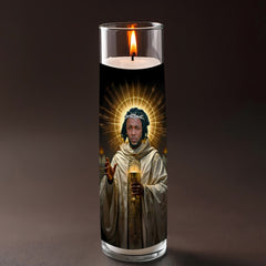 Kendrick Lamar prayer candle, designed by Pray To The Stars