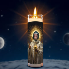Kendrick Lamar prayer candle, designed by Pray To The Stars