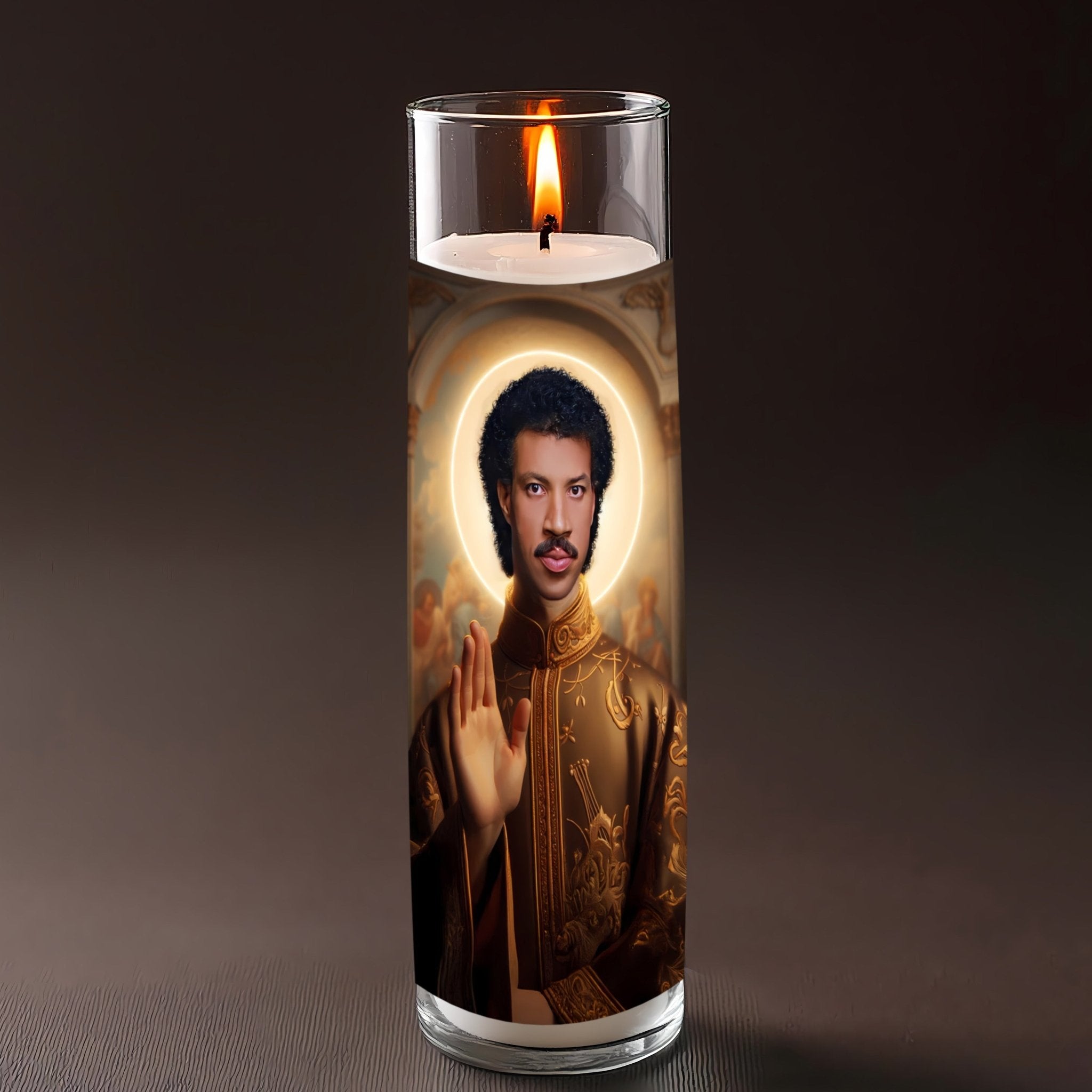 Lionel Richie prayer candle, designed by Pray To The Stars