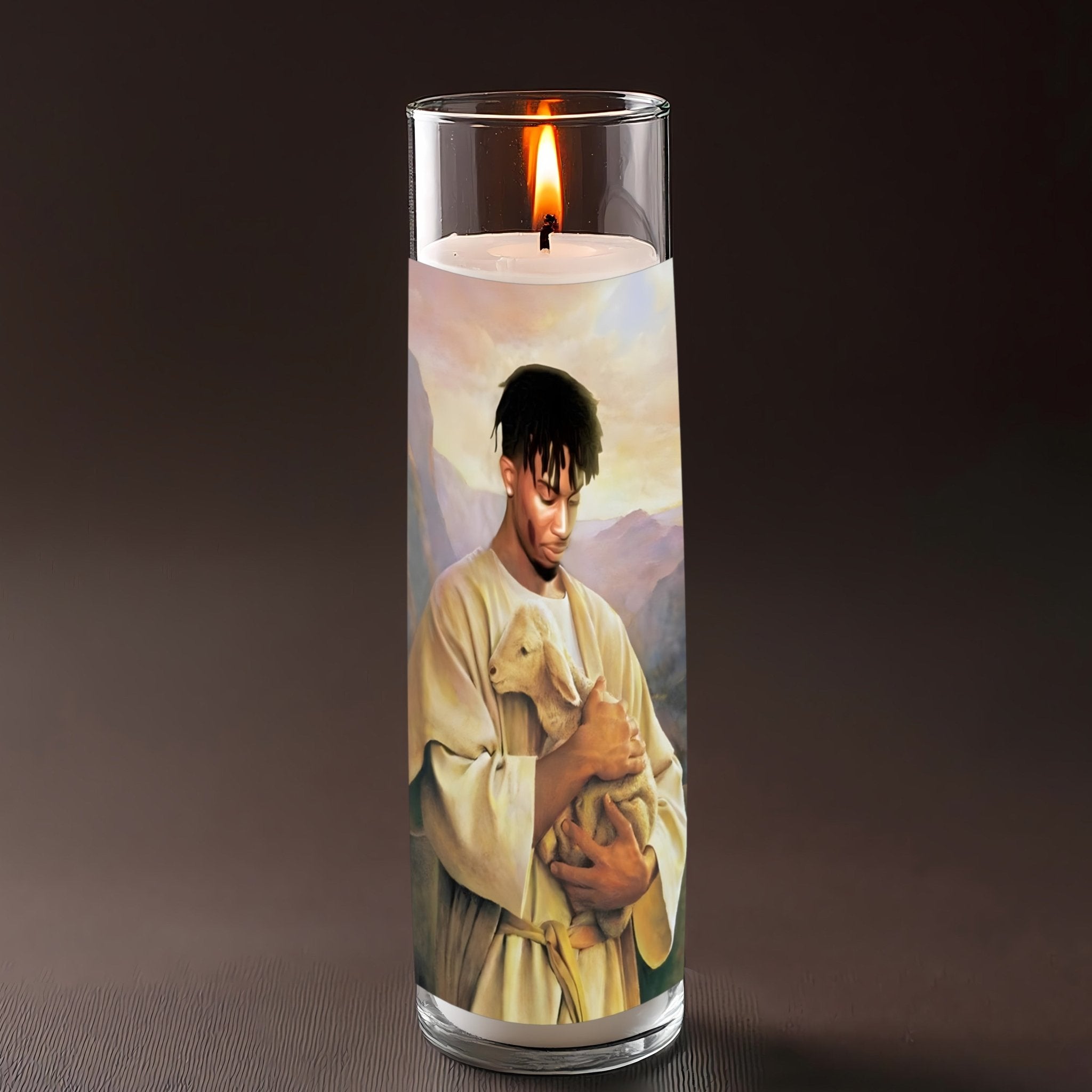 Playboi Carti prayer candle, designed by Pray To The Stars