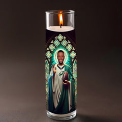 Saquon Barkley prayer candle, designed by Pray To The Stars